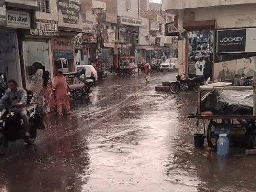 Rain after strong storm in Anupgarh | अनूपगढ़ में तेज आंधी के बाद बारिश:  तापमान में गिरावट आने से आमजन को राहत, बिजली कटौती से रहे परेशान - Anupgarh  News | Dainik Bhaskar