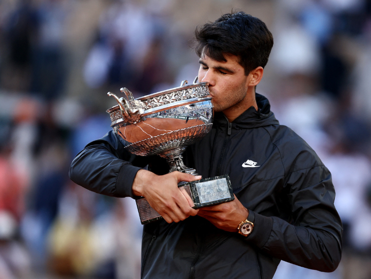 अल्कारेज ने लगातार तीसरा ग्रैंडस्लैम फाइनल जीता - Dainik Bhaskar