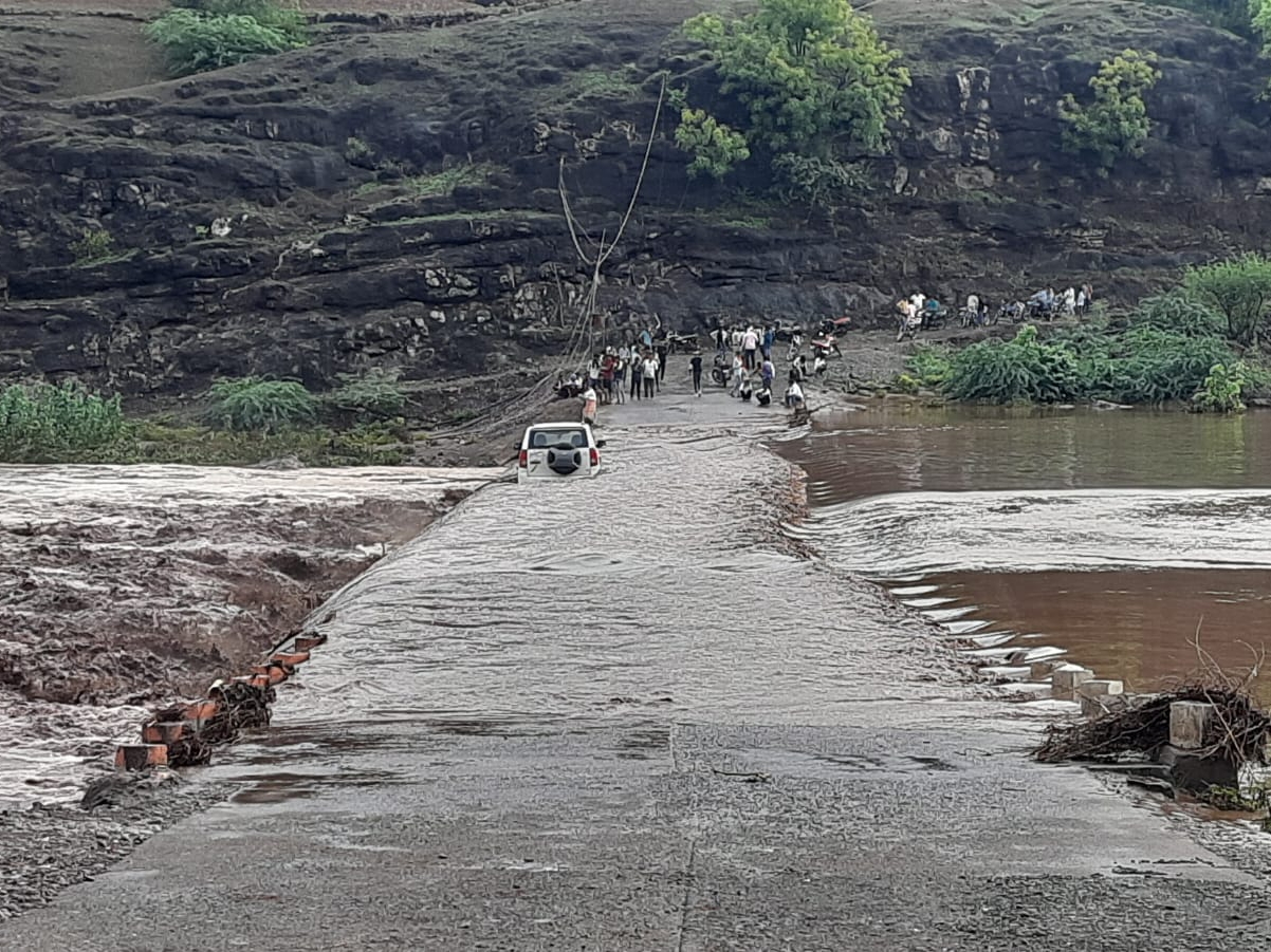 Due to rain and thunderstorm, water filled the roads, alternative ...