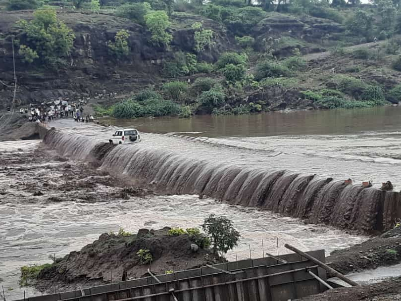 Due to rain and thunderstorm, water filled the roads, alternative ...
