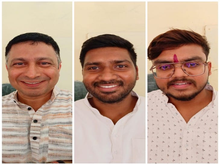 छत्तीसगढ़ कांग्रेस प्रवक्ता विकास तिवारी, NSUI के प्रभारी महामंत्री हेमंत पाल और प्रदेश सचिव कुणाल दुबे। - Dainik Bhaskar