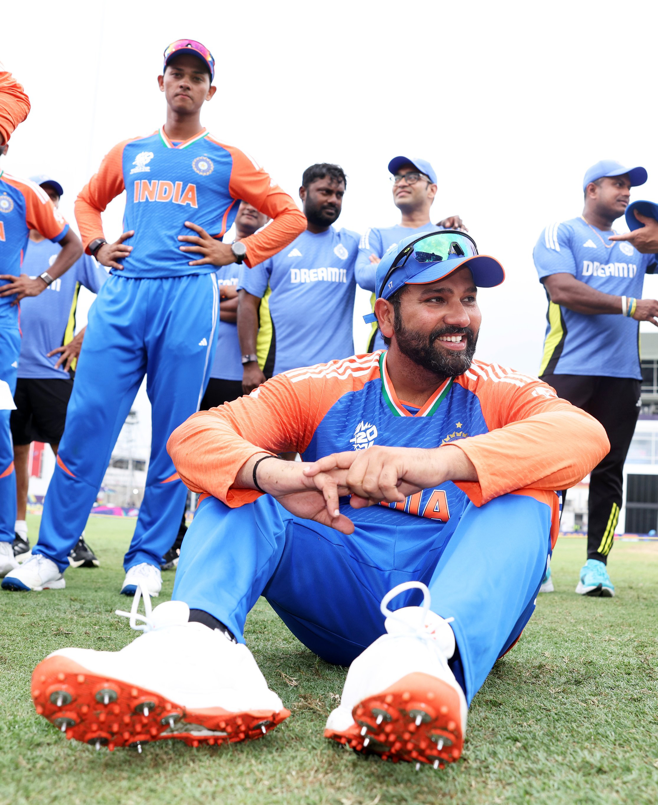 India won the title by defeating South Africa by 7 wickets in the final of T20 World Cup 2024. This photo of Rohit is after the final match.