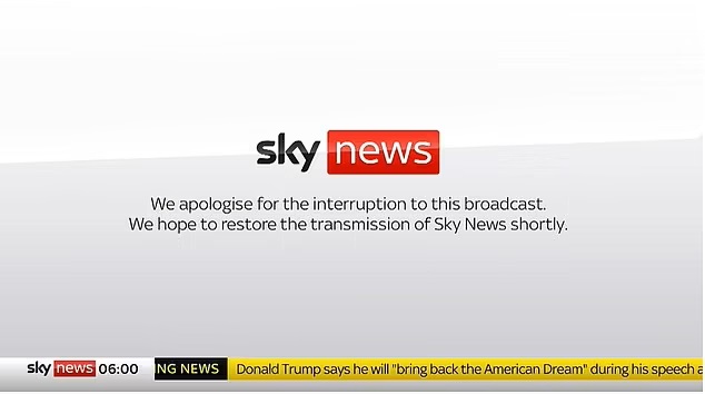The telecast of British news channel Sky News has also stopped.