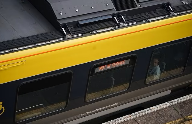'Not in service' message flashed on London's Great Northern train amid global outage.