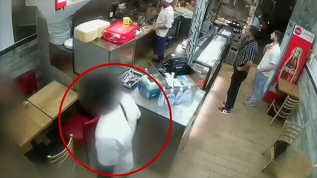 After the woman, one of the five accused also reached the kebab restaurant.
