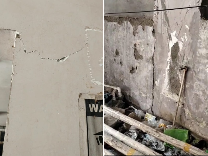 गोल्डन टॉवर को दो पिलर में और दरार आ गई है, इसके बाद बिल्डर गायब हो गया है।