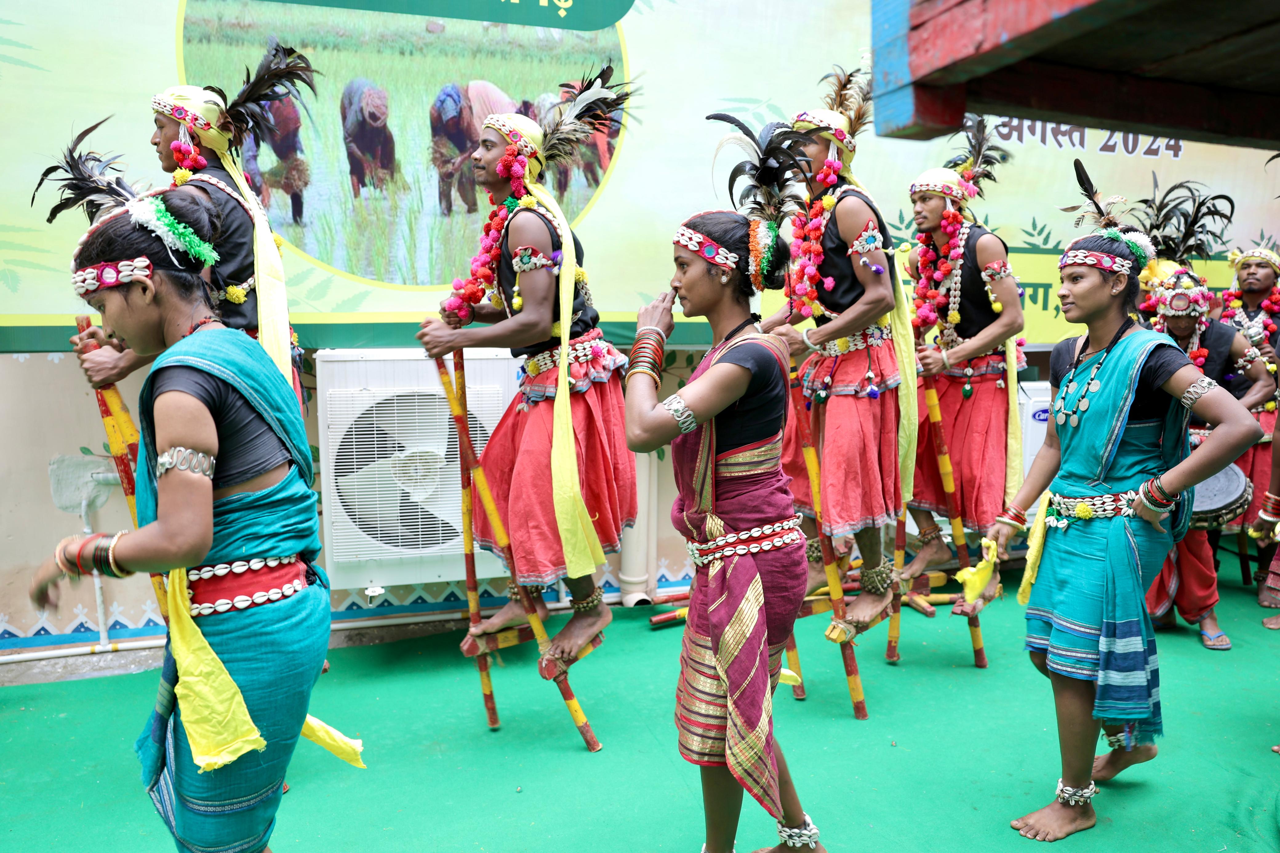 स्थानीय कलाकारों ने दी प्रस्तुति।