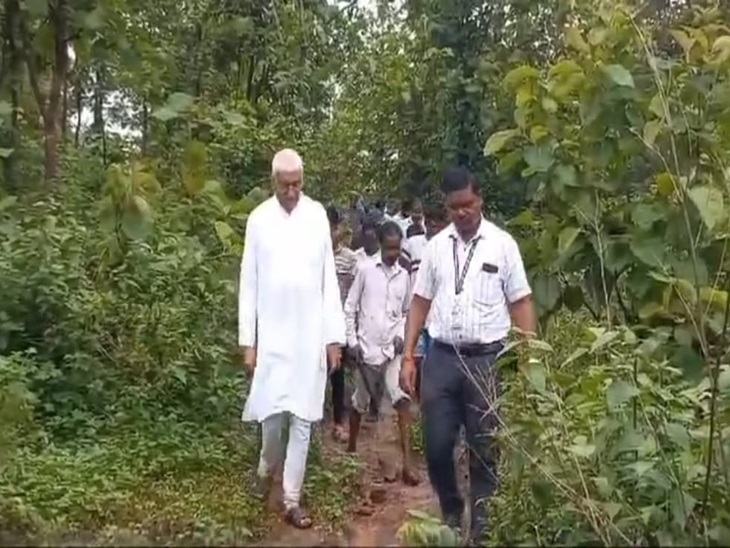 जंगल के अंदर पहुंचकर देखा अतिक्रमण