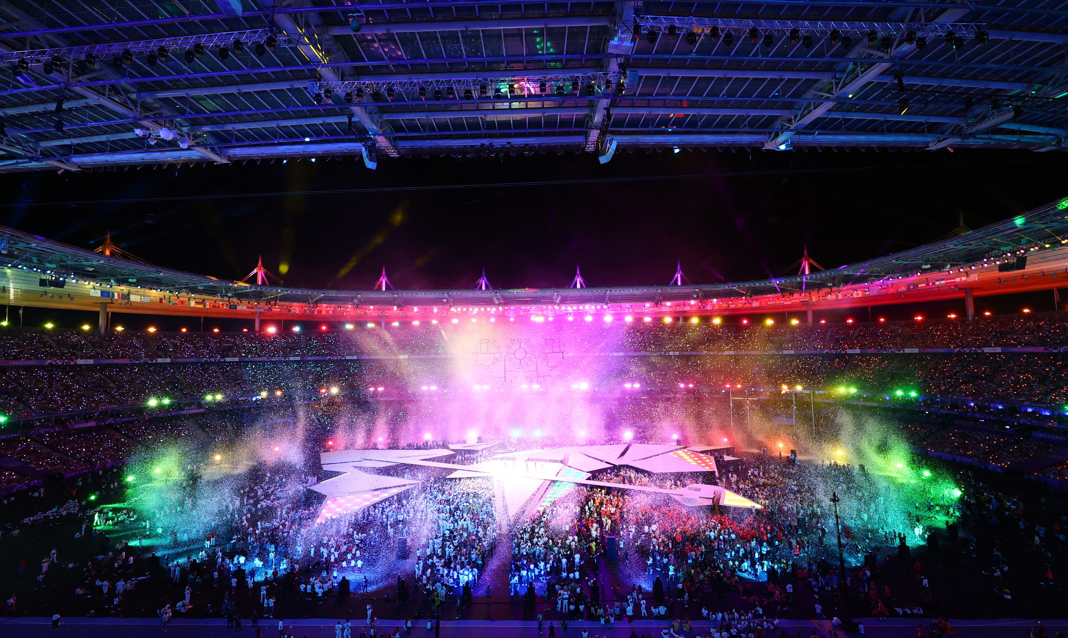 Beautiful fireworks during the closing ceremony.