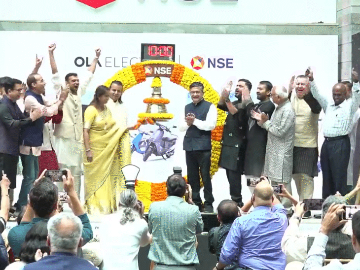 The listing ceremony of Ola Electric Mobility was held on the National Stock Exchange on Friday (August 9).