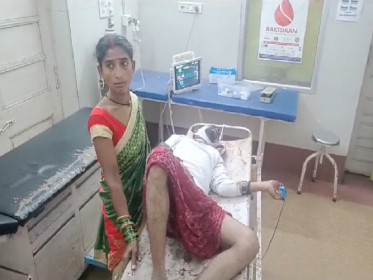 घायल सोनू अस्पताल में उपचाराधीन