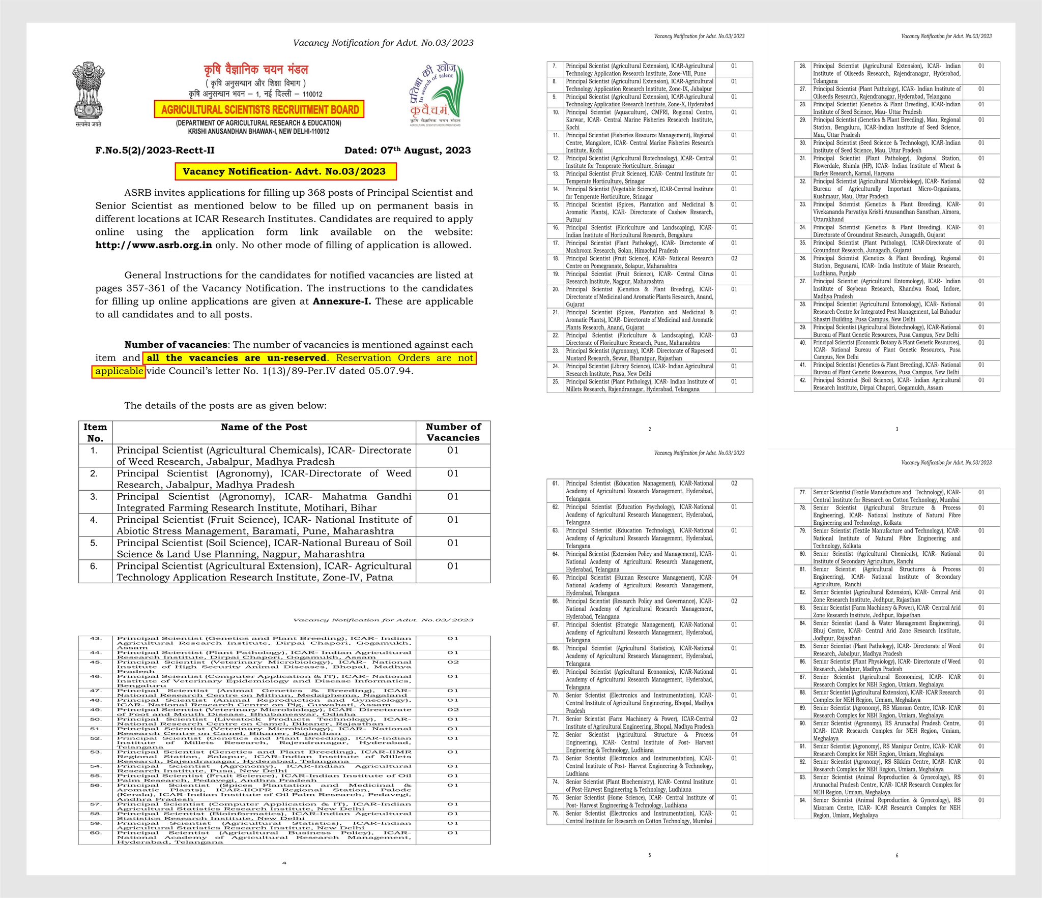 বিজ্ঞপ্তিতে লেখা আছে এই সব পদ অসংরক্ষিত।