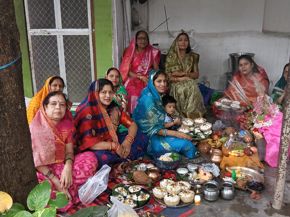 Women celebrated the festival of Har Chhath