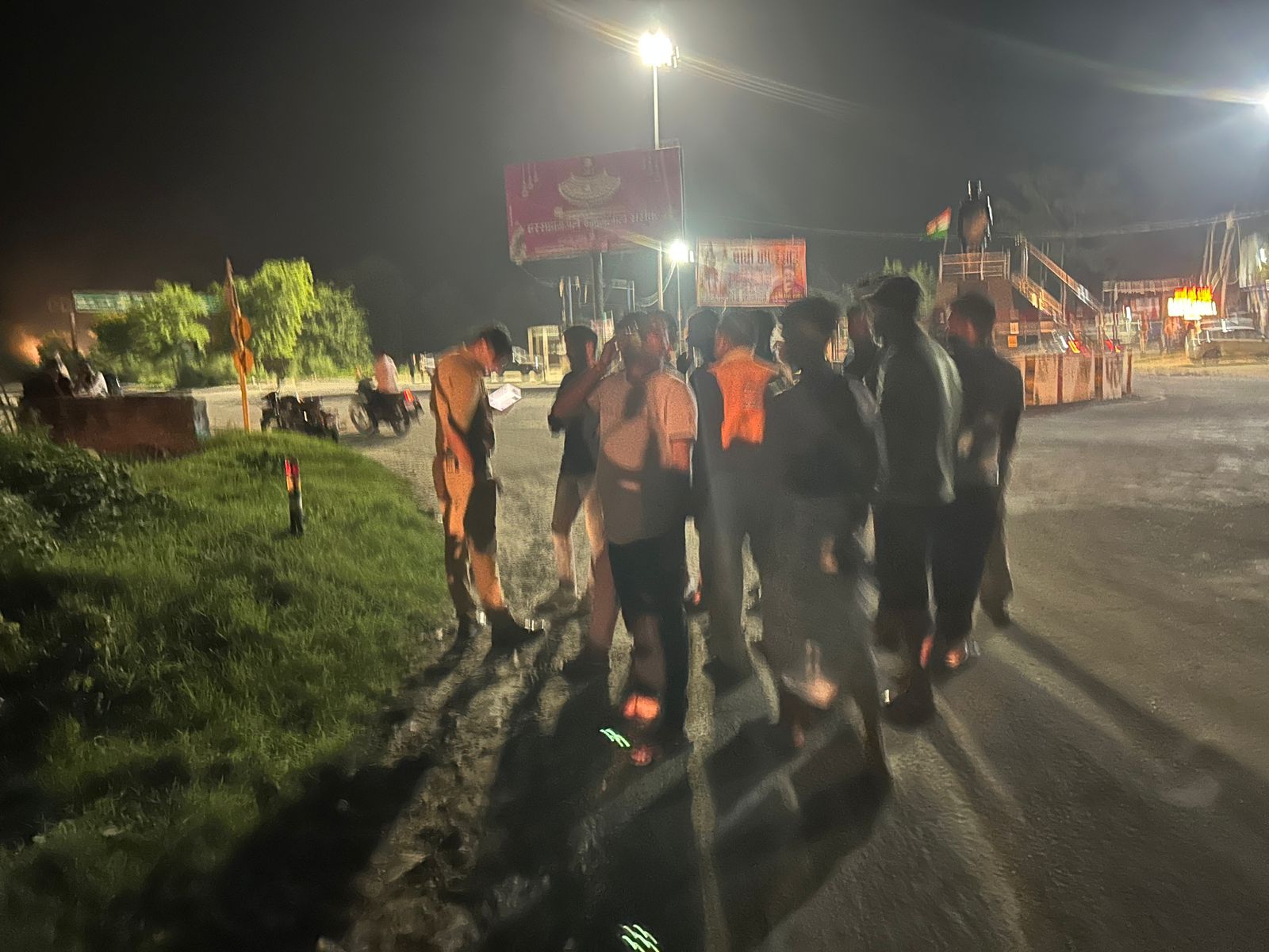मुरादाबाद-फर्रुखाबाद हाइवे पर पटेल चौक के समीप हुआ हादसा।