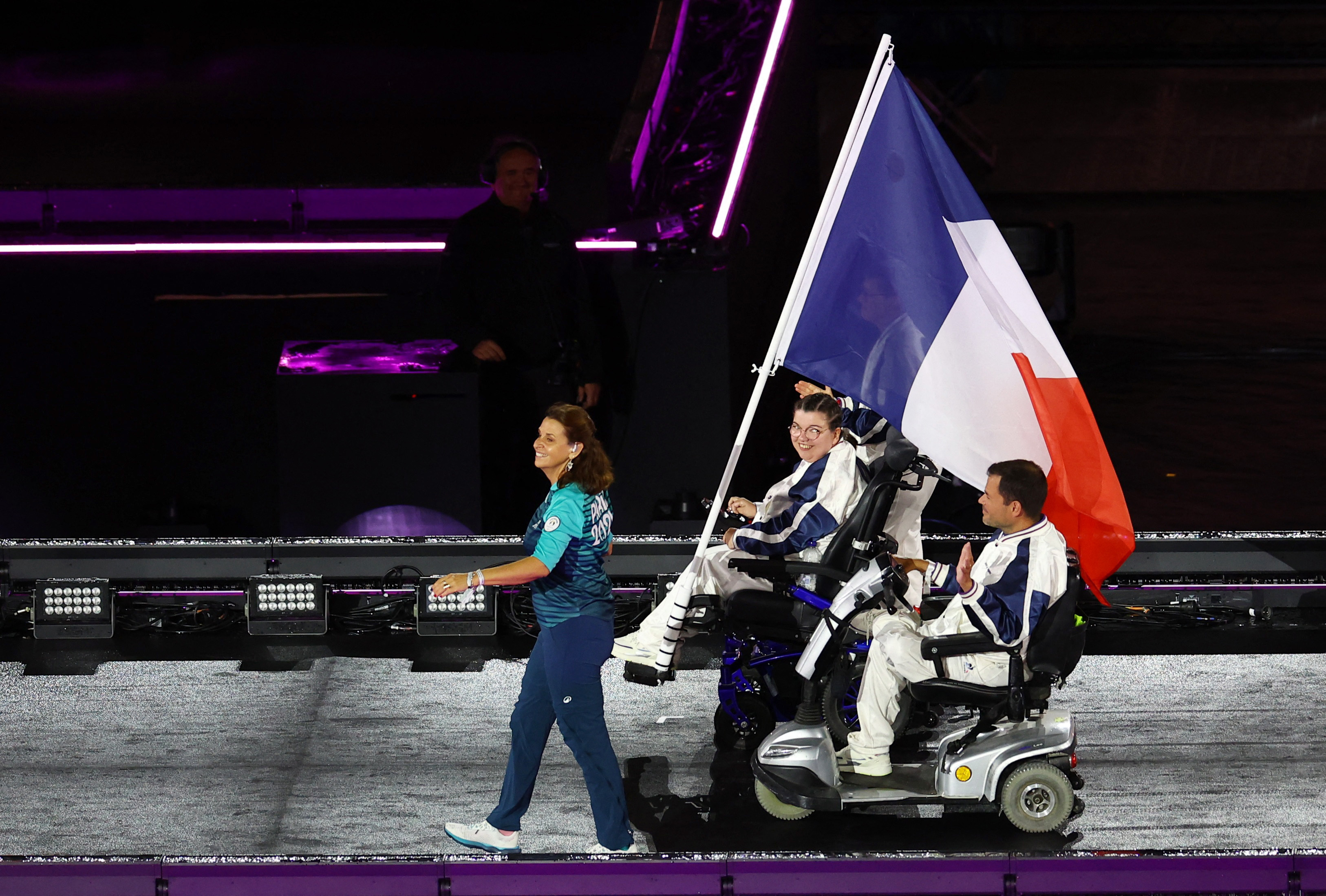 Host nation France during the closing ceremonies.