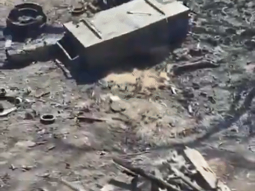 Russian weapons were destroyed by thermite.