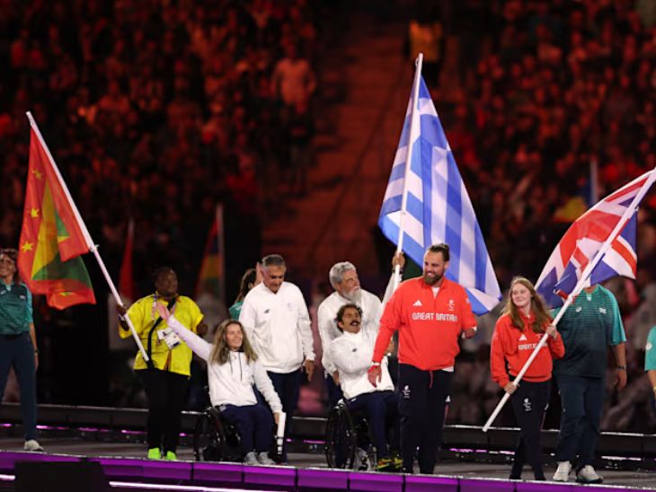Great Britain and the rest of the countries during the Parade of Nations.