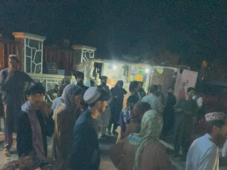 Taliban's Khost area after the attack. According to Afghanistan's Amu TV, 5 innocent civilians have been killed in the Pakistani attack.