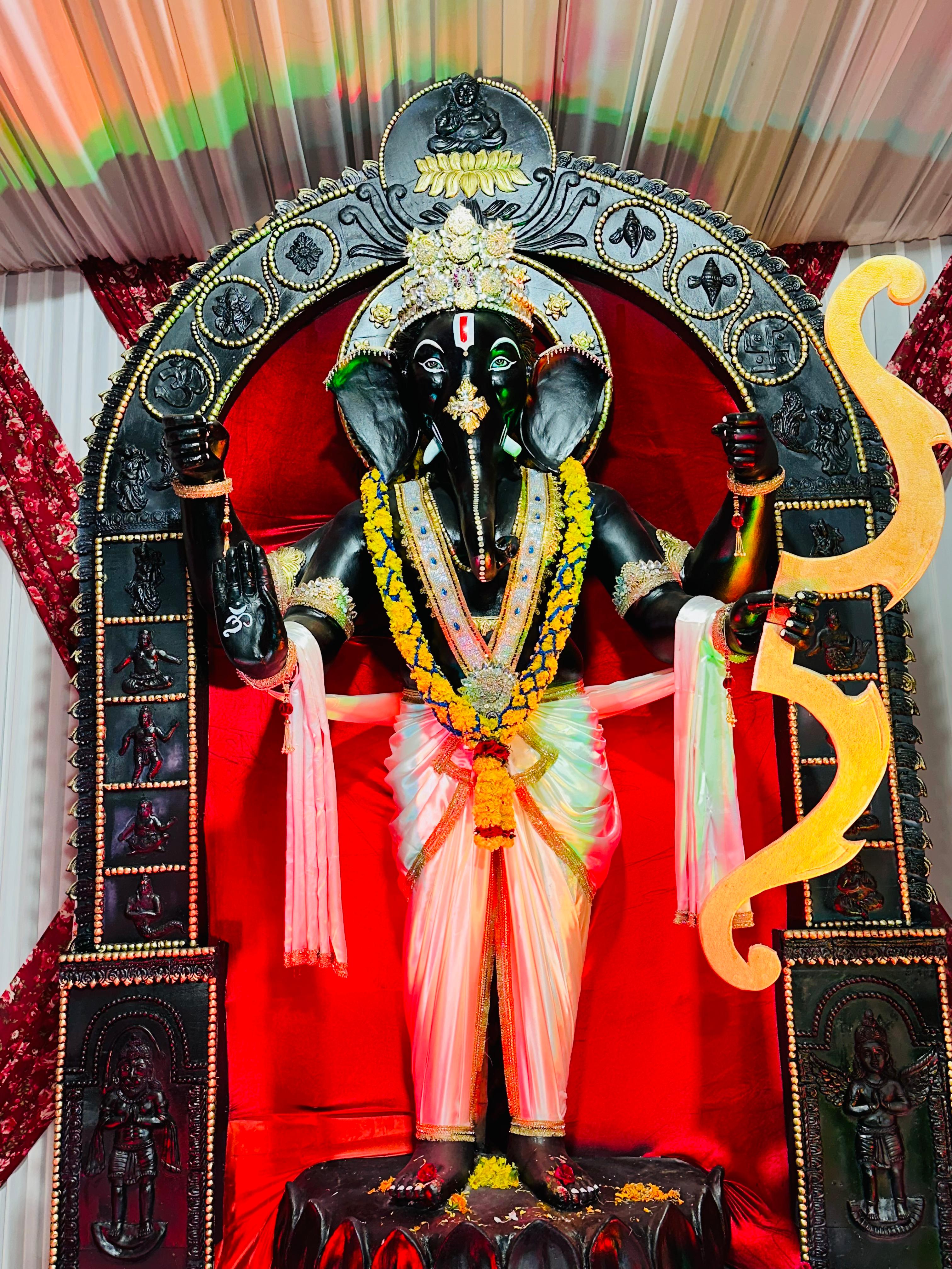 Bappa is seated in the form of Shri Ram in Shivaji Nagar
