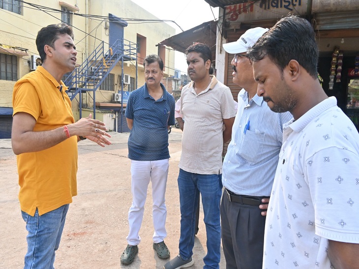 नंदिनी रोड का निरीक्षण किया आयुक्त ने