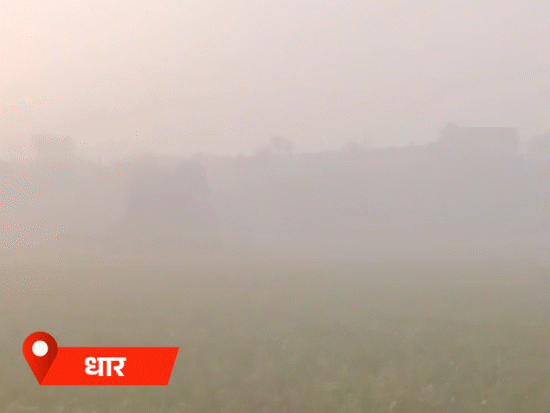 धार के मनावर में मंगलवार सुबह कोहरा छाया रहा था।