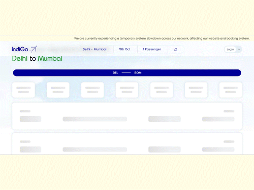 This is a video grab of the booking process on the IndiGo website, no flight is being shown in it.