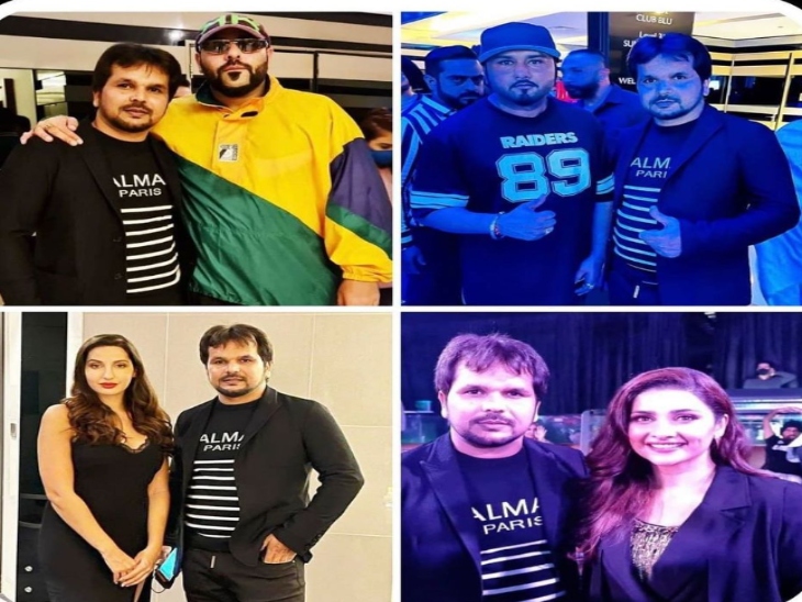 बॉलीवुड कलाकारों के साथ कुरैशी प्रोडक्शन का मालिक वसीम कुरैशी ।