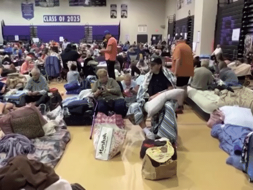 People have been evacuated from their homes and taken to safe places.