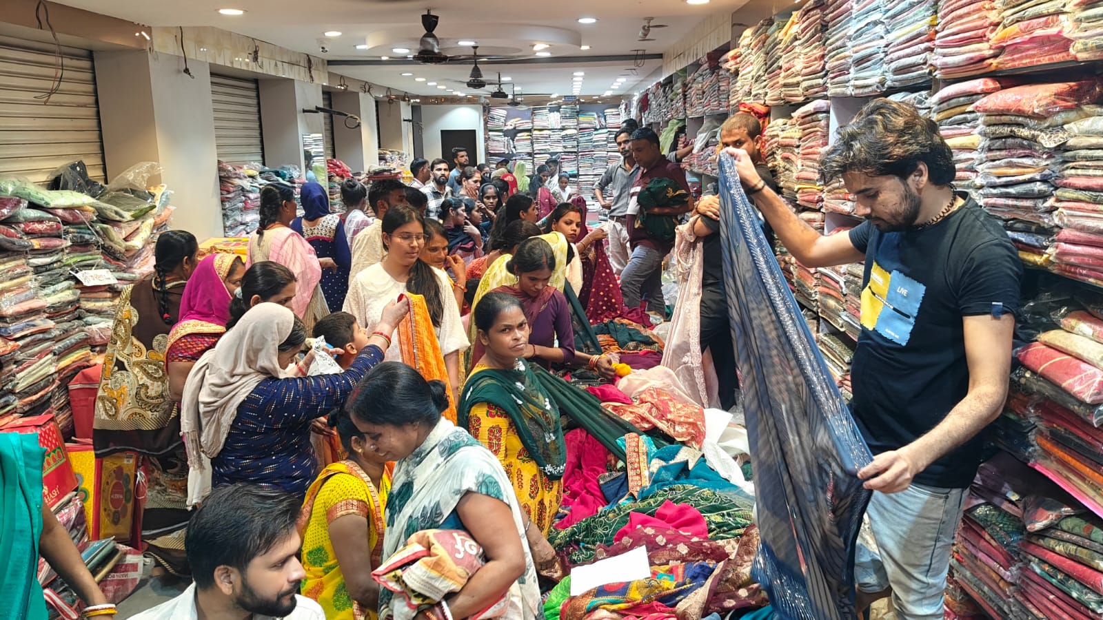 There was good sale in auto sector, textile, jewellery, electronics