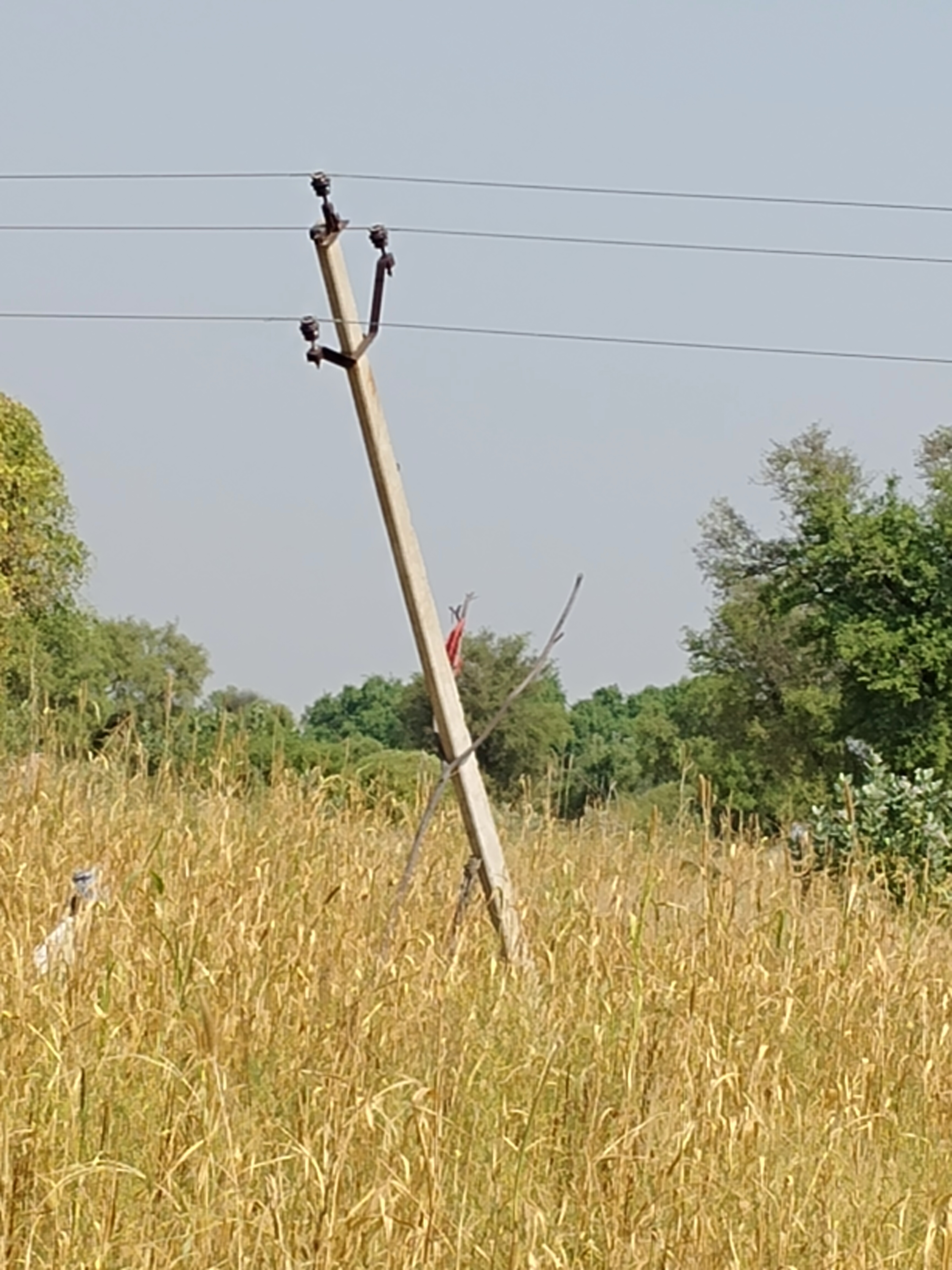 Damaged electric poles and hanging wires pose a risk of accidents every ...