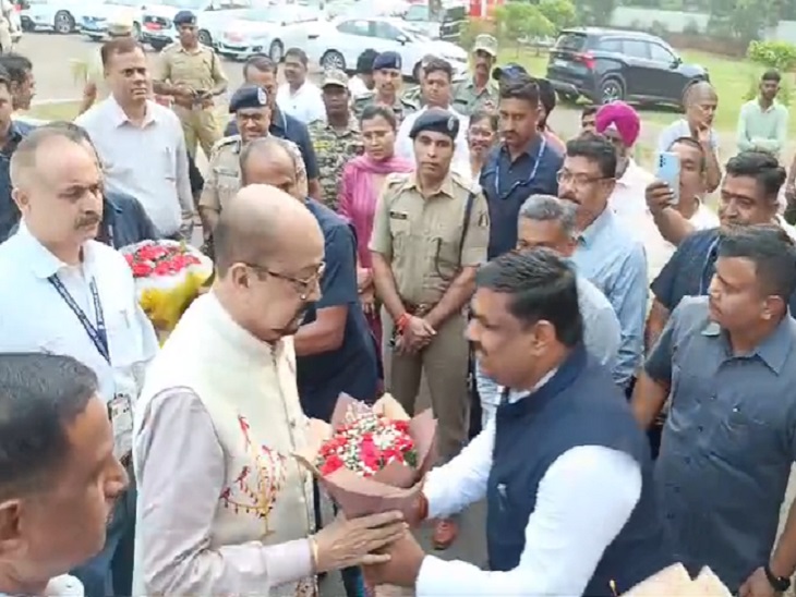 दुर्ग विधायक गजेंद्र यादव ने राज्यपाल का किया स्वागत।