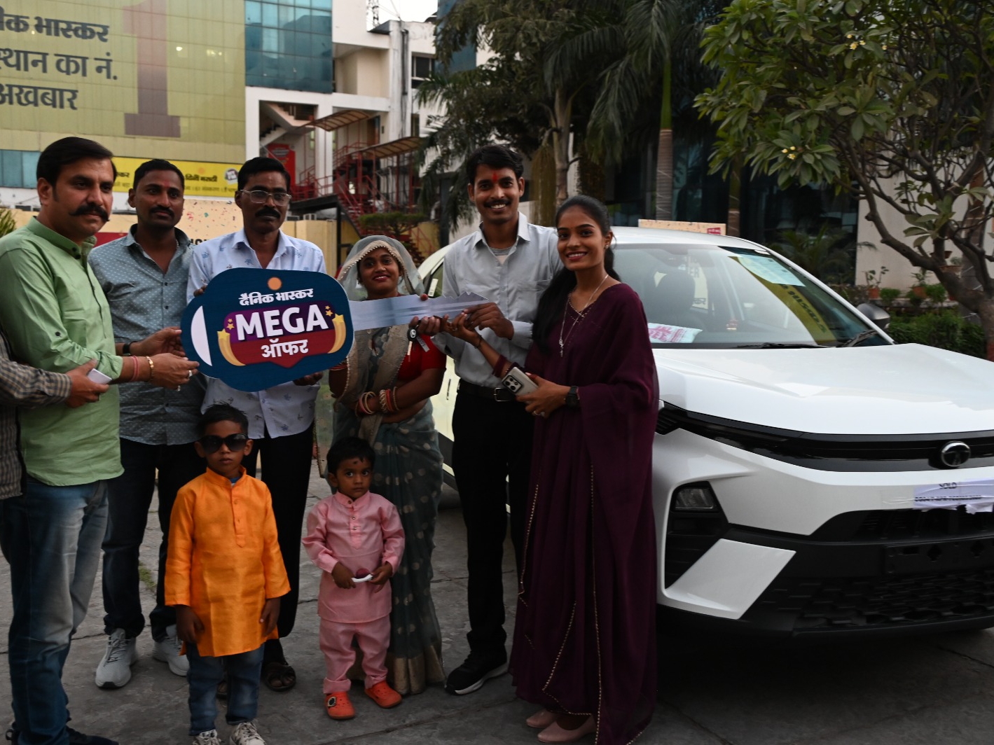 Lalit got a car under Bhaskar Mega Offer Scheme