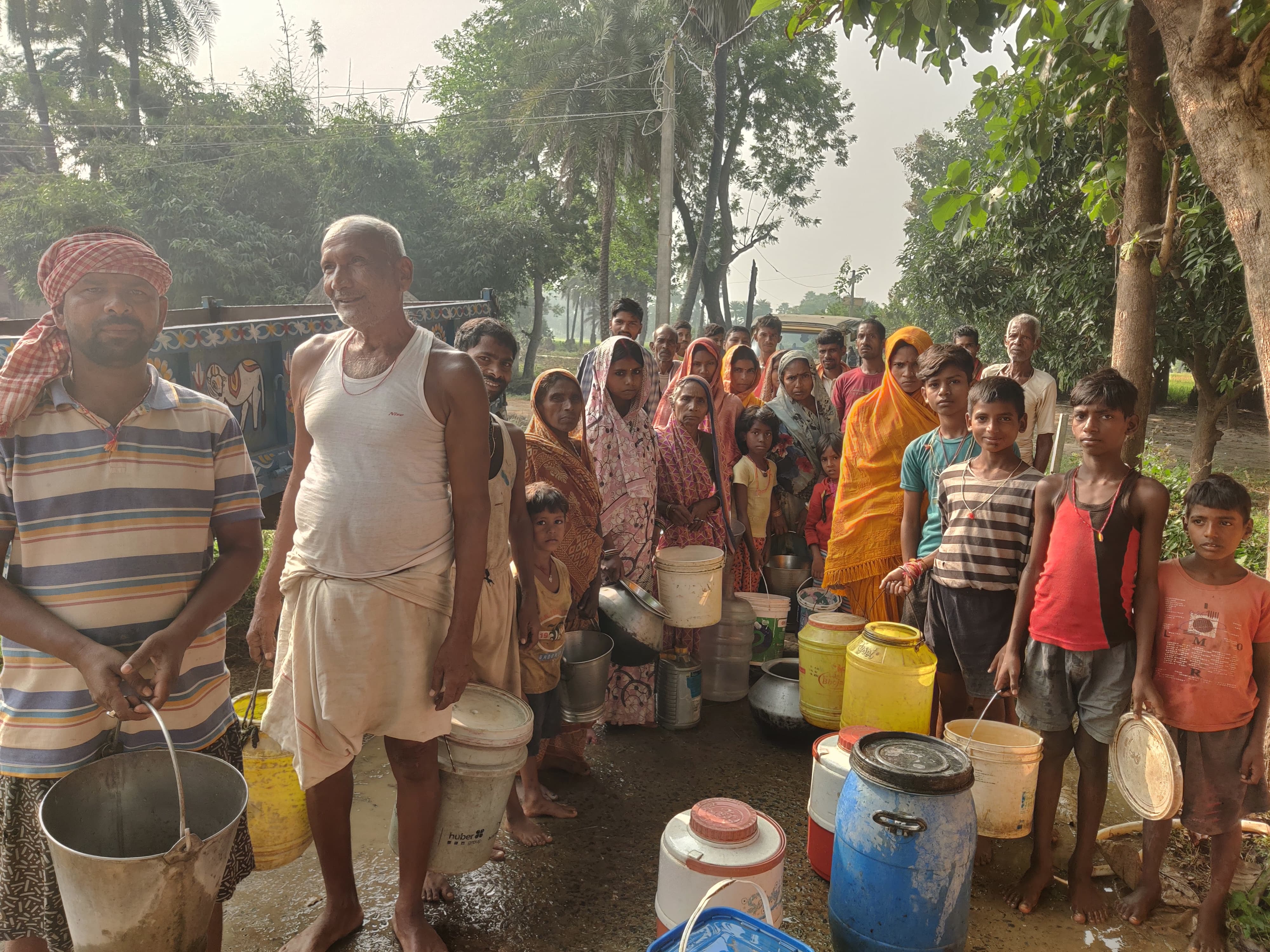 Villagers protest when the tap water scheme is disrupted