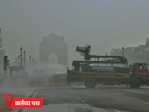 The pictures are of different areas in Delhi on November 18, where visibility was very low due to fog.