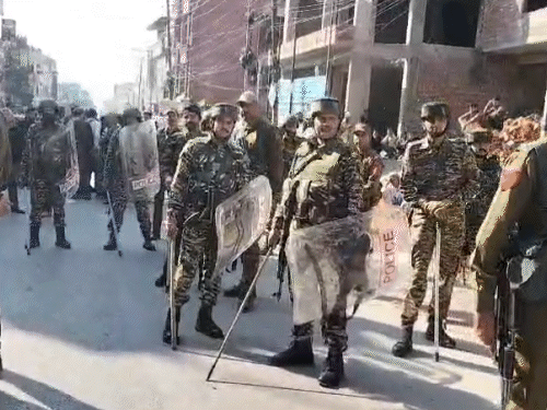 The deployment of police personnel was increased as the protest turned violent.
