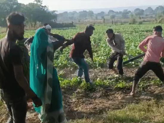 नारद और सरपंच पदम धाकड़ के बीच खेत में लगे बोरवेल को लेकर विवाद हो गया।