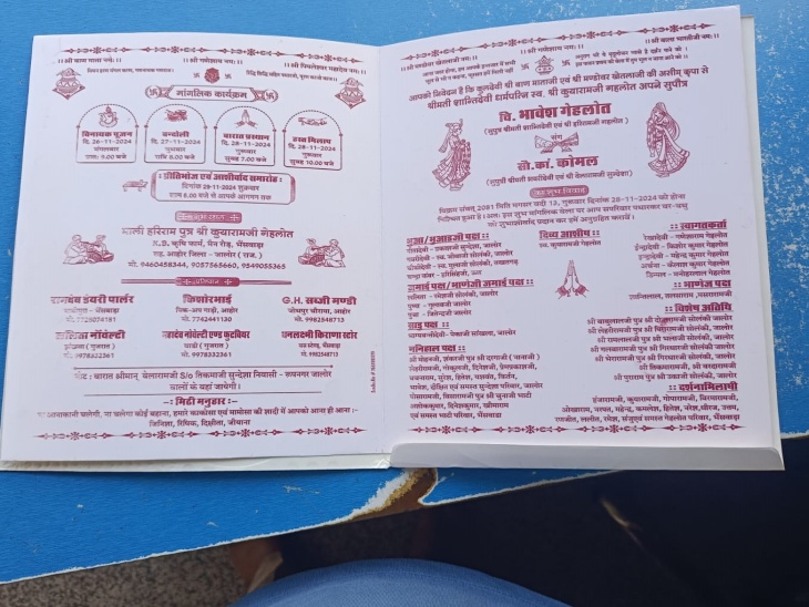 भावेश के चाचा किशोर गहलोत ने बताया कि हम धूमधाम से शादी करना चाहते थे। इस हादसे ने पूरे परिवार को तोड़ दिया। किशोर ने भावेश की शादी का कार्ड दिखाया।