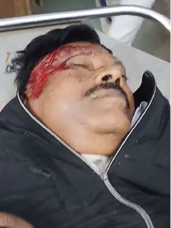 घायल सुभाष शर्मा को पहुंचाया अस्पताल