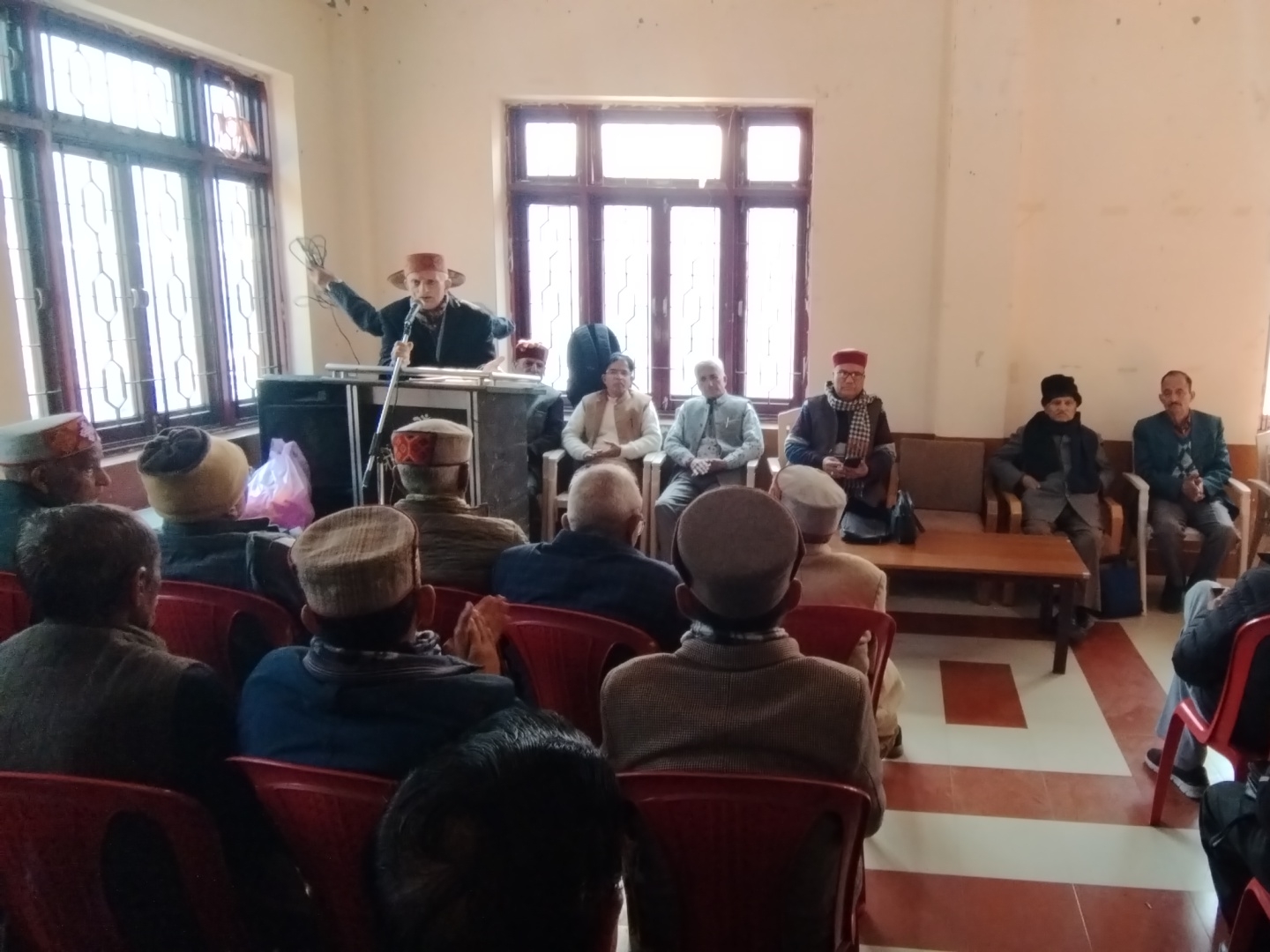 State President of Indian Federation Brahmanand addressing the meeting.