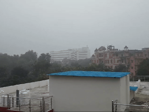 जयपुर शहर में सुबह 7.30 बजे जेएलएन मार्ग और बजाजनगर में हल्का कोहरा रहा।