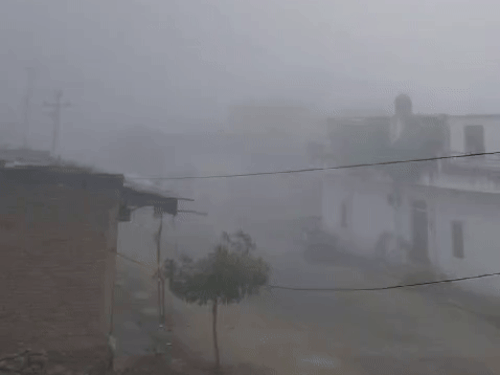 सीकर का इंडस्ट्रियल एरिया मंगलवार की सुबह कुछ ऐसा नजर आया।