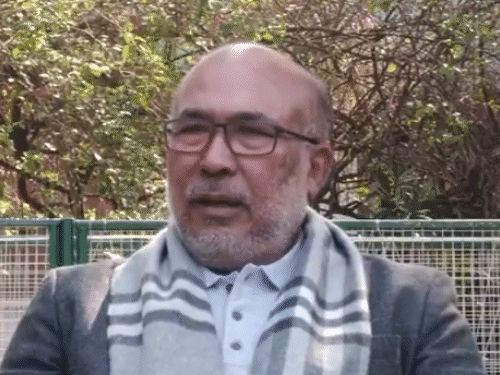 CM बीरेन सिंह ने 2024 के आखिरी दिन सेक्रेटरीएट में एक प्रेस कॉन्फ्रेंस की थी। - Dainik Bhaskar