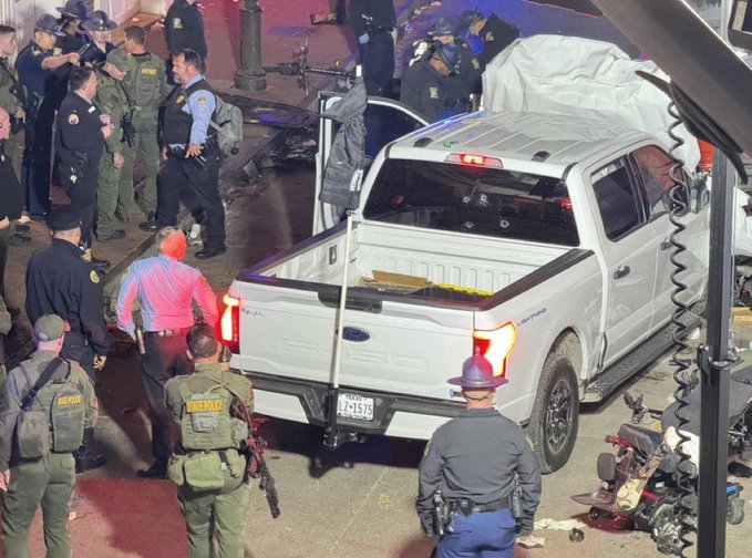 This vehicle was used to attack the crowd.