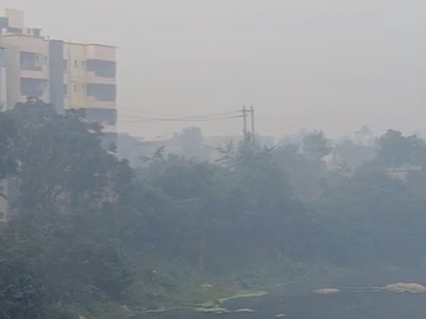 बोकारो में सुबह-सुबह कोहरे का असर देखा गया।