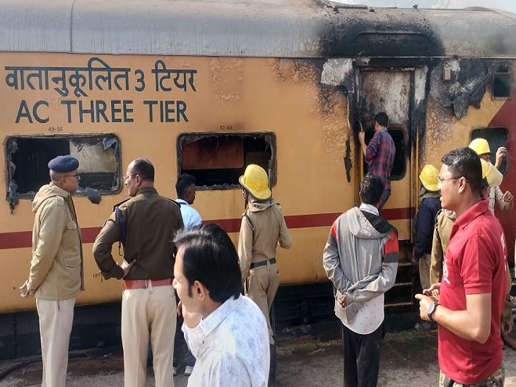 मौके पर पहुंचे रेलवे के अधिकारी व आरपीएफ जीआरपी