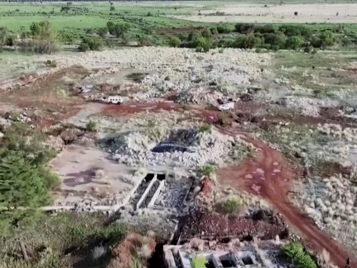 The footage is of his own gold mine in Stilfontein.