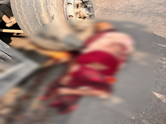 तेज रफ्तार ट्रक ने महिला को कुचला। - Dainik Bhaskar
