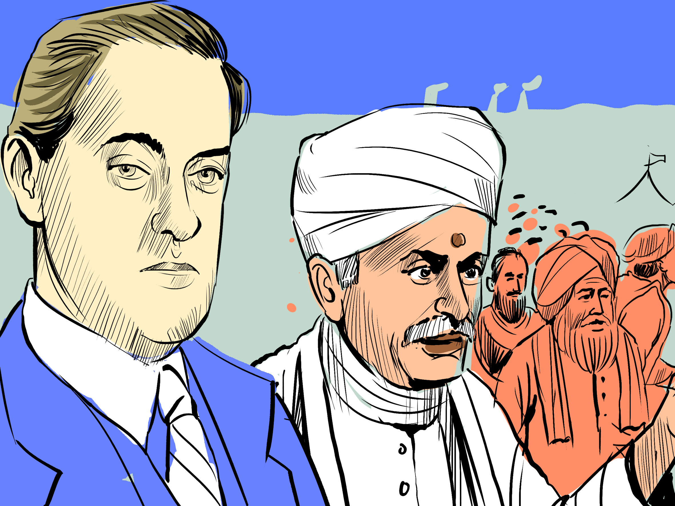 साल 1942, भारत के वायसराय गवर्नर जनरल लॉर्ड लिनलिथगो के साथ मदन मोहन मालवीय।