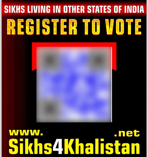 ਖਾਲਿਸਤਾਨ ਦੀ ਮੰਗ 'ਤੇ ਵੋਟਿੰਗ ਲਈ ਸਾਂਝਾ ਕੀਤਾ QR ਕੋਡ।