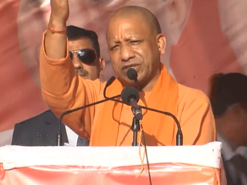 योगी ने दिल्ली की किराड़ी विधानसभा में चुनावी रैली में कहा कि केजरीवाल दिल्ली में विकास नहीं चाहते हैं। - Dainik Bhaskar